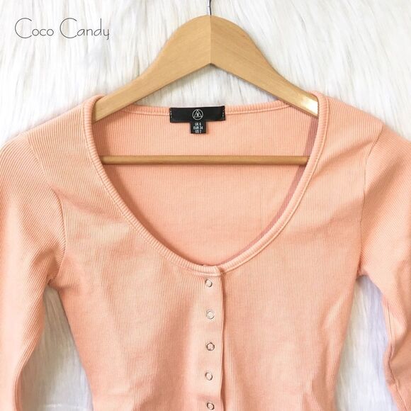 🆕Missguided Cropped Long Sleeve Cream Top - Picture 6 of 8